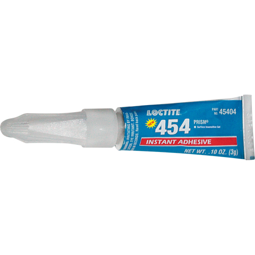 Adh&eacute;sif instantan&eacute; en gel Prism 454, Transparent, Tube, 3 g Quali-T-Solutions