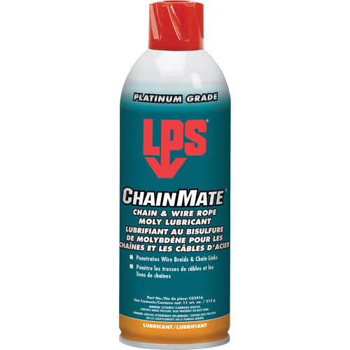 Lubrifiant pour chaînes & c&acirc;bles m&eacute;talliques Chainmate, Canette a&eacute;rosol Quali-T-Solutions
