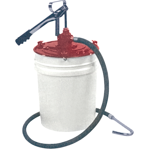 Pompes pour lubrification manuelle - Distributeurs doubles &agrave; levier, Zinc, 2,6 oz/course, Pour barils de 5 gal. Quali-T-Solutions