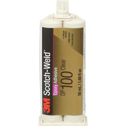Scotch-Weld Adhesive, 1.7 fl. oz., Dual Cartridge, Two-Part, Clear Quali-T-Solutions