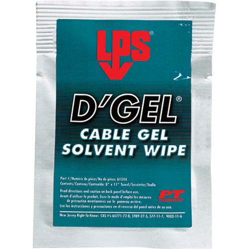 D'Gel&reg; Cable Gel Solvent, Packets Quali-T-Solutions