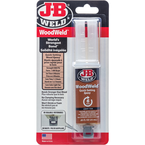 Adh&eacute;sif WoodWeld, 25 ml, Seringue, Deux composants, Havane Quali-T-Solutions