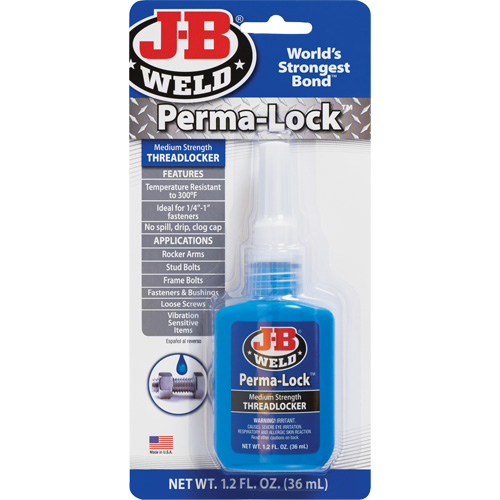 Perma-Lock Threadlocker, Blue, Medium, 36 ml, Bottle Quali-T-Solutions