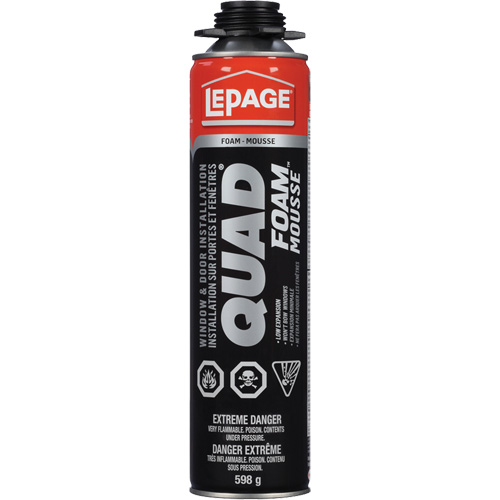 Quad&reg; Foam Window & Door Installation Foam, Aerosol Can, Tan Quali-T-Solutions