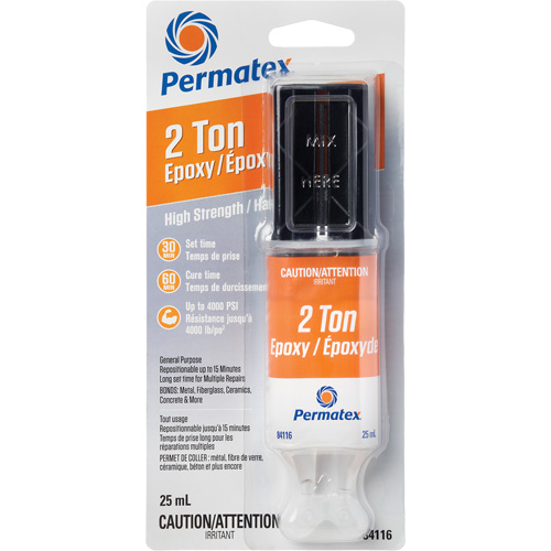 2 Ton Epoxy, 25 ml, Syringe, Two-Part, Clear Quali-T-Solutions