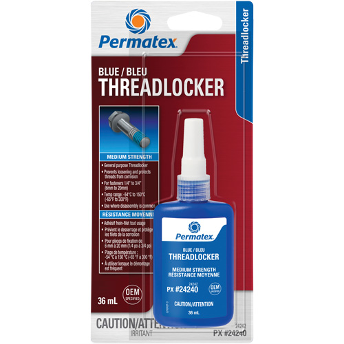 Threadlocker, Blue, Medium, 36 ml, Bottle Quali-T-Solutions
