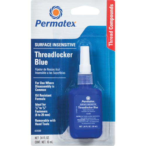 Surface Insensitive Threadlocker, Blue, High, 10 ml, Bottle Quali-T-Solutions