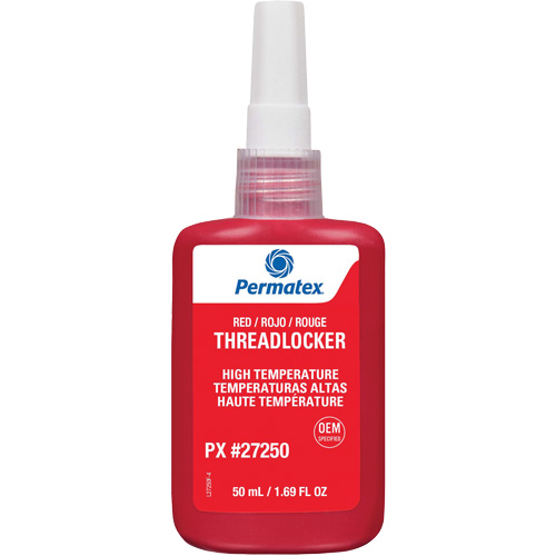 High Temperature Threadlocker, Red, High, 50 ml, Bottle Quali-T-Solutions