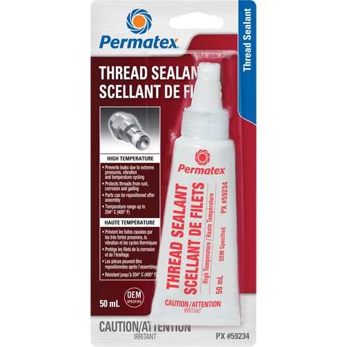 Scellant pour filetage haute temp&eacute;rature, Bouteille, 50 ml, -54° C - 204° C/-65° F - 400° F Quali-T-Solutions