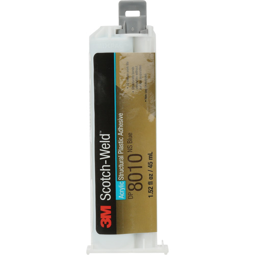 Scotch-Weld Structural Plastic Adhesive, Deux composants, Cartouche double, 45 ml, Bleu Quali-T-Solutions