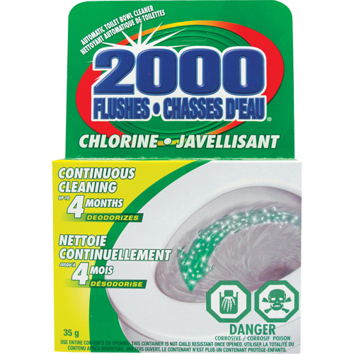 2000 Flushes&reg; Bleach Toilet Bowl Cleaner, 35 g, Tablet Quali-T-Solutions