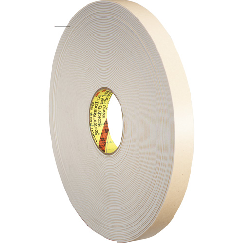 Double-Coated Foam Tape, 33 m (108') L x 25.4 mm (1") W, 62 mils, Polyethylene Quali-T-Solutions