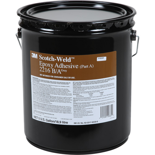 Adh&eacute;sif Scotch-Weld, 5 gal., Seau, Deux composants, Gris Quali-T-Solutions