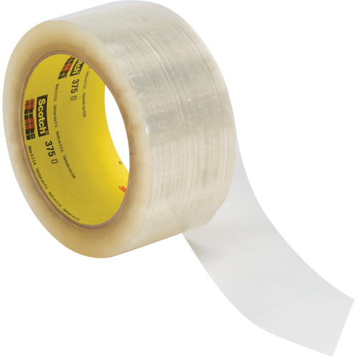 Scotch&reg; 375 Box Sealing Tape, Hot Melt Adhesive, 3.1 mils, 48 mm (1-22/25") x 1500 m (4921') Quali-T-Solutions