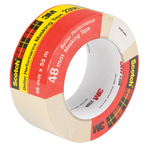 2308 Masking Tape, 48 mm (2") x 55 m (180'), Tan Quali-T-Solutions