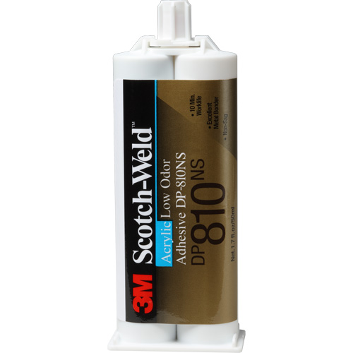 Adh&eacute;sif acrylique &agrave; faible odeur Scotch-Weld, Deux composants, Cartouche double, 1,7 oz, Blanc Quali-T-Solutions