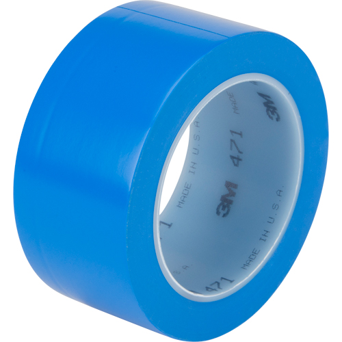Ruban en vinyle 471, 50,8 mm (2") la x 32,9 m (108') lo, 5,3 mils, Bleu Quali-T-Solutions