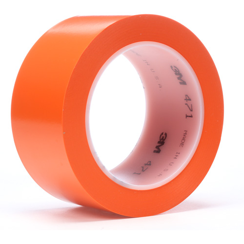 471 Vinyl Tape, 19 mm (3/4") W x 32.9 m (108') L, 5.2 mils, Orange Quali-T-Solutions