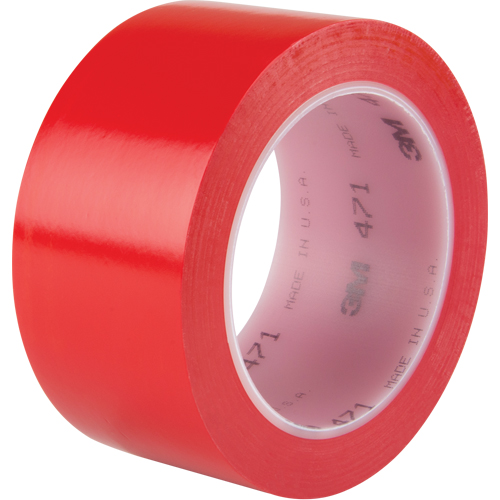Ruban en vinyle 471, 50,8 mm (2") la x 32,9 m (108') lo, 5,3 mils, Rouge Quali-T-Solutions