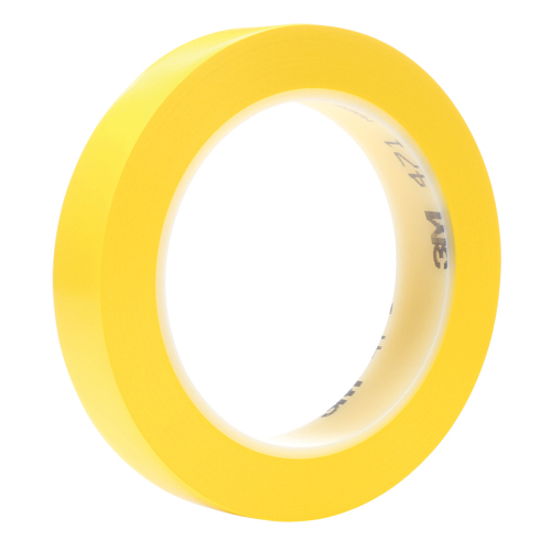 Ruban en vinyle 471, 19 mm (3/4") la x 32,9 m (108') lo, 5,3 mils, Jaune Quali-T-Solutions