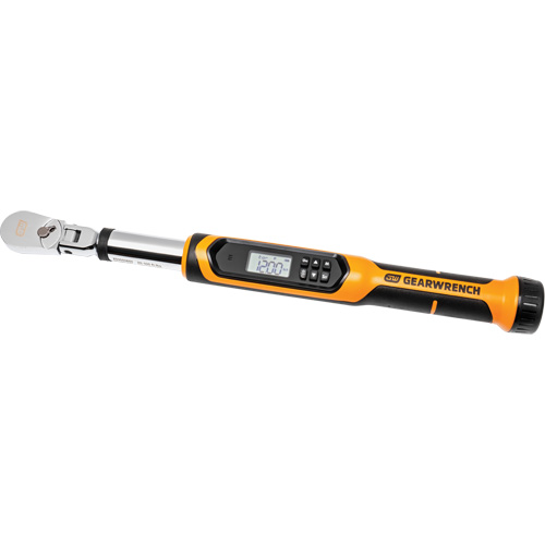Cl&eacute; dynamom&eacute;trique &agrave; t&ecirc;te flexible avec angle, &eacute;lectronique, Entraînement 3/8" carr&eacute;, 120 - 1200 lb-pi Quali-T-Solutions
