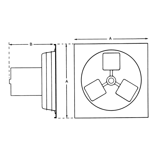 Ventilateur d'&eacute;chappement 12" s&eacute;rie panneau 1SP Quali-T-Solutions