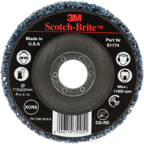Scotch-Brite Clean & Strip Disc, 4-1/2" Dia., Extra Coarse Grit, Silicon Carbide Quali-T-Solutions