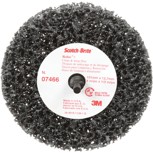 Scotch-Brite Roloc Clean and Strip Disc, 4" Dia., Extra Coarse Grit, Silicon Carbide Quali-T-Solutions