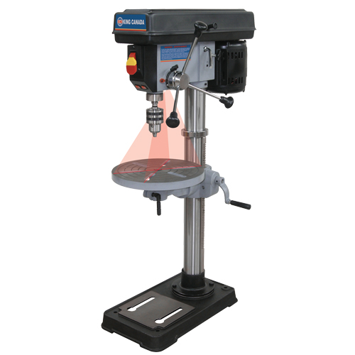 Perceuses &agrave; colonne avec laser, 13", Mandrin 5/8", 3670 tr/min Quali-T-Solutions