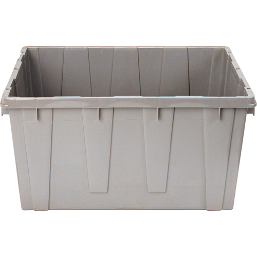 Contenant emboîtable, 21,1" la x 17,7" p x 12" h, Gris Quali-T-Solutions