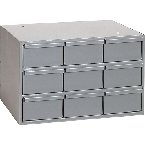 Industrial Drawer Cabinets, 9 Drawers, 17-1/4" W x 11-5/8" D x 10-7/8" H, Grey Quali-T-Solutions