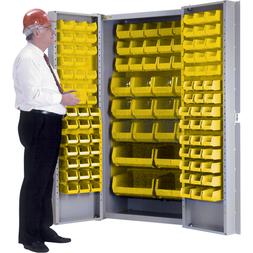 Armoire &agrave; combinaison avec porte creuse, 38" la x 24" p x 72" h, 36 tablettes Quali-T-Solutions