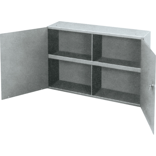 Armoires utilitaires, Acier, 2 Tablettes, 22-1/4" h x 33-3/4" la x 8-1/2" P, Gris Quali-T-Solutions