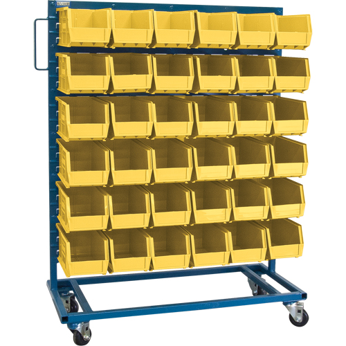 Support mobile pour bacs &agrave; un c&ocirc;t&eacute;, &agrave; un c&ocirc;t&eacute;, 36 bacs, 36" la x 16" p x 46-1/2" h Quali-T-Solutions