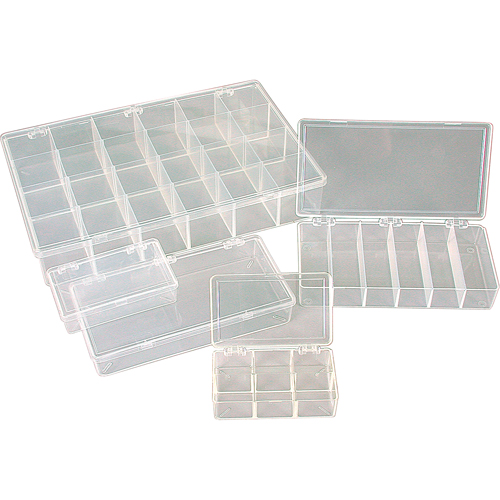 K-Resin Compartment Box, Plastic, 36 Slots, 6-9/16" W x 9-5/8" D x 1-1/2" H, Transparent Quali-T-Solutions