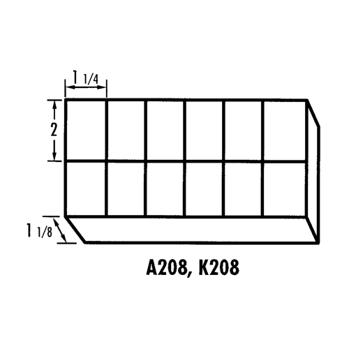 K-Resin Compartment Box, Plastic, 12 Slots, Transparent Quali-T-Solutions
