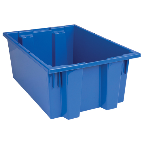 Contenants Stack & Nest, 8" x 19,5" x 13,5", Bleu Quali-T-Solutions