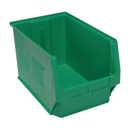 Contenants g&eacute;ants empilables, 12,375" la x 19,75" p x 11,875" h, Vert Quali-T-Solutions