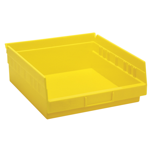 Bacs de rangement pour tablettes, 11-1/8" la x 4" H x 11-5/8" p, Jaune, Capacit&eacute; 30 lb Quali-T-Solutions