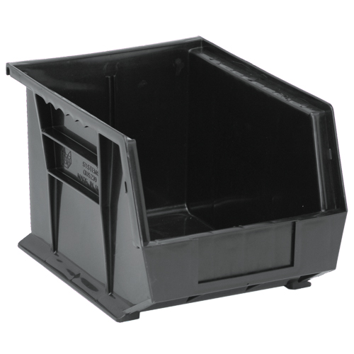 Bacs ultra empilable & suspendable, 8-1/4" la, 7" h x 10-3/4" p, Noir Quali-T-Solutions