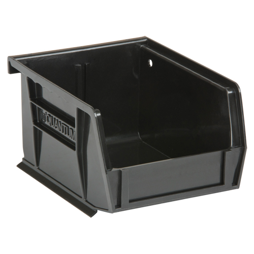 Bacs ultra empilable & suspendable, 4-1/8" la, 3" h x 5-3/8" p, Noir Quali-T-Solutions
