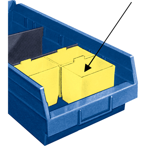 Bacs de rangement pour tablettes - Compartiments Quali-T-Solutions