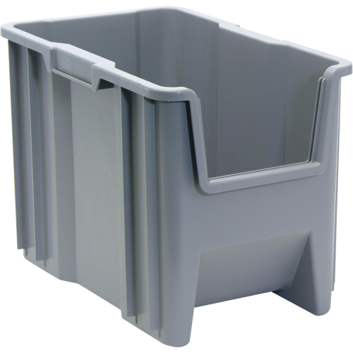 Contenants &agrave; empiler g&eacute;ants, 10,875" la x 17,5" p x 12,5" h, Gris Quali-T-Solutions