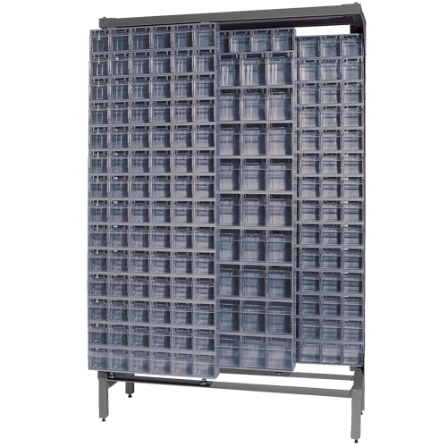 Free-Standing Tip-Out Bins Slider System, 48" W x 18" D x 77" H, 303 Drawers Quali-T-Solutions