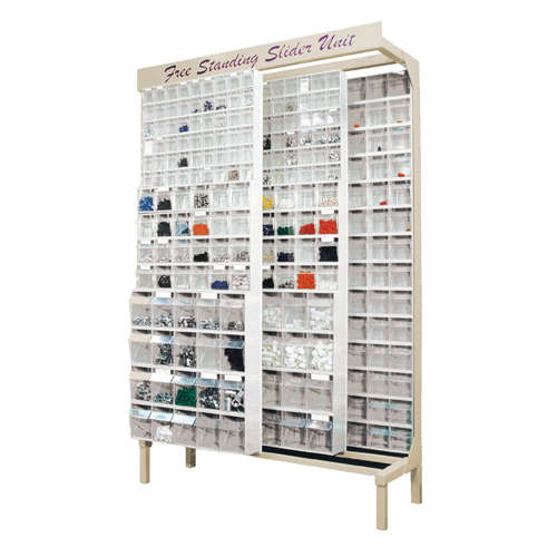 Syst&egrave;me de stockage &agrave; glissi&egrave;re &agrave; bacs basculants autonome, 48" la x 18" p x 77" h, 364 tiroirs Quali-T-Solutions