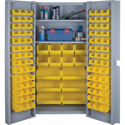 Deep Door Combination Cabinets, 38" W x 24" D x 72" H, Grey Quali-T-Solutions