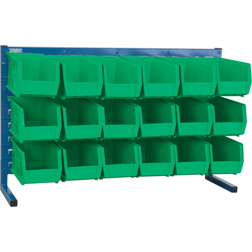 Rayonnage &agrave; persienne avec bacs, 18 bacs, 36" la x 8-1/4" p x 22" h Quali-T-Solutions