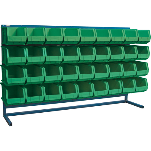Rayonnage &agrave; persienne avec bacs, 36 bacs, 72" la x 15" p x 40" h Quali-T-Solutions