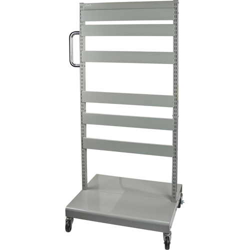 Servante mobile de bacs &agrave; plateaux inclinables - chariot seulement, &agrave; deux c&ocirc;t&eacute;s, 26-1/4" la x 22" p x 57-1/2" h Quali-T-Solutions