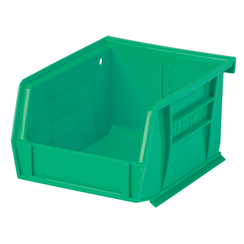 Bac empilable & &agrave; suspendre, 4-1/8" la, 3" h x 5-3/8" p, Vert Quali-T-Solutions